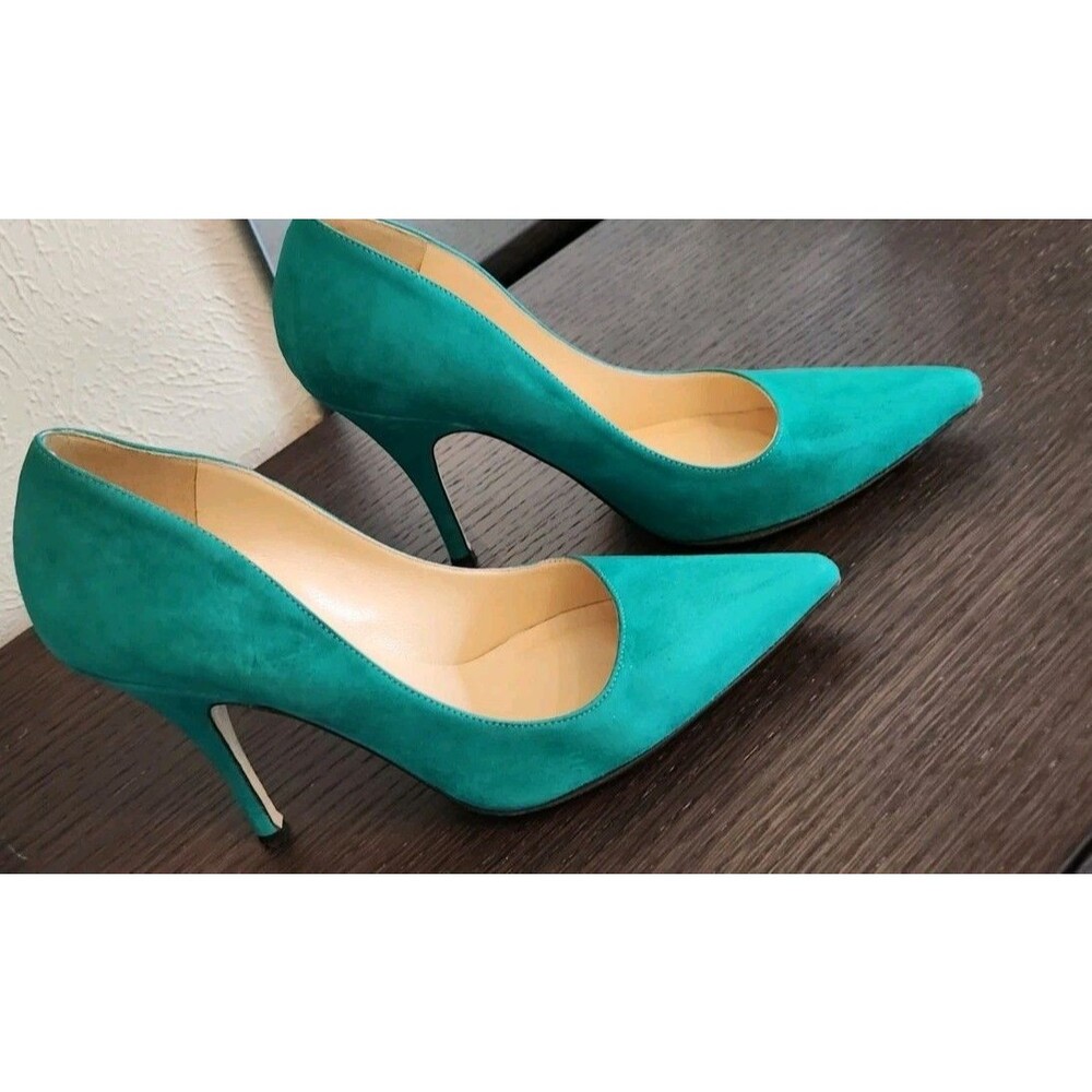 KATE SPADE NY Green Suede High Heel Pointed Toe Pumps Women’s Size 6.5 - Picture 5 of 8
